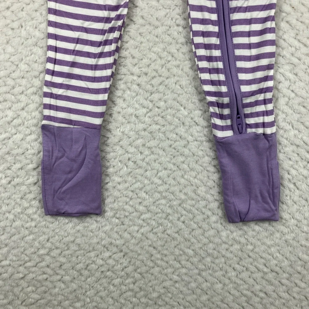 NWOT Suzel Bamboo Baby‎ Romper Purple Stripe 3-6M $23